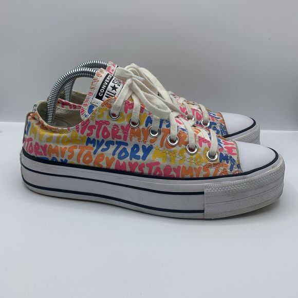 Converse Chuck Taylor My Story Shoes Womens Size 8 Platform Sneakers - Picture 3 of 8